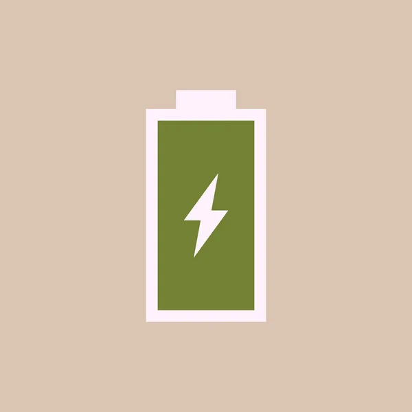 电池充电指示器和手机充电电池平面矢量图解 — 图库矢量图片