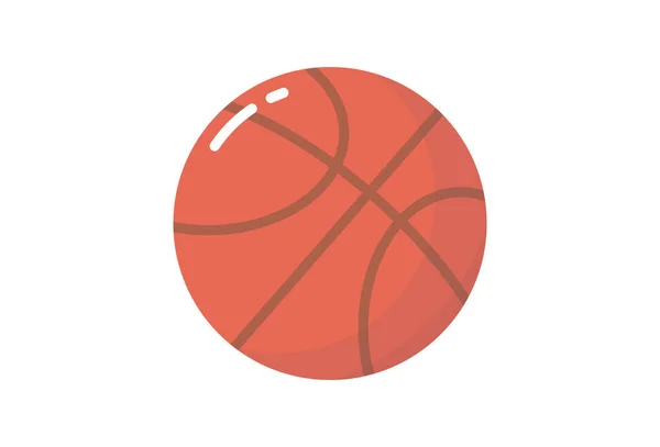 Баскетбольний Символ Кругле Оранжеве Спортивне Обладнання Професійна Гра Плоский Векторні — стоковий вектор