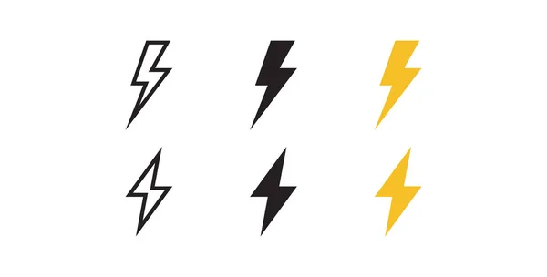 Lightning Spanning Vlakke Vector Illustratie — Stockvector