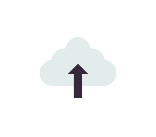 Cloud Uploading Datacenter Flat Vector Illustration — Stock Vector