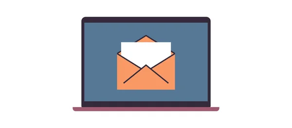 Email Mail Skrzynka Odbiorcza Wiadomość Mail Biznes Komunikacja Płaski Wektor — Wektor stockowy