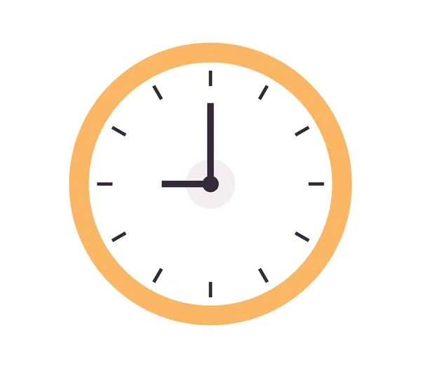 時計と時刻フラットベクトルイラスト — ストックベクタ