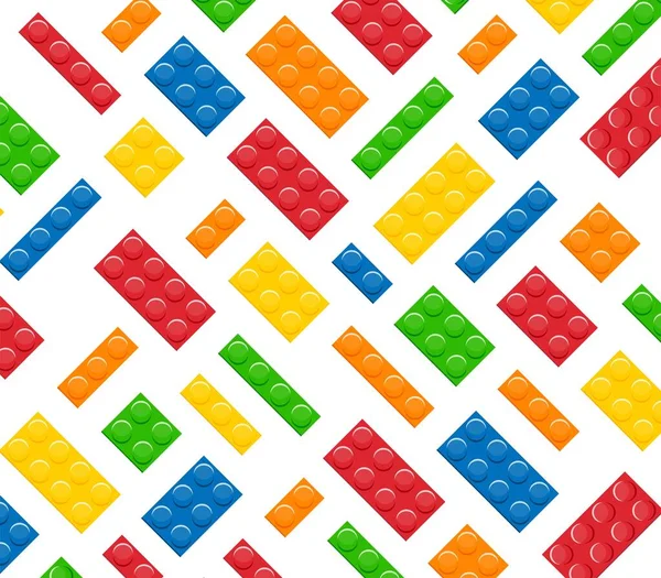 Briques Jouet Plastique Coloré Pour Enfants Blocs Construction Illustration Vectorielle — Image vectorielle