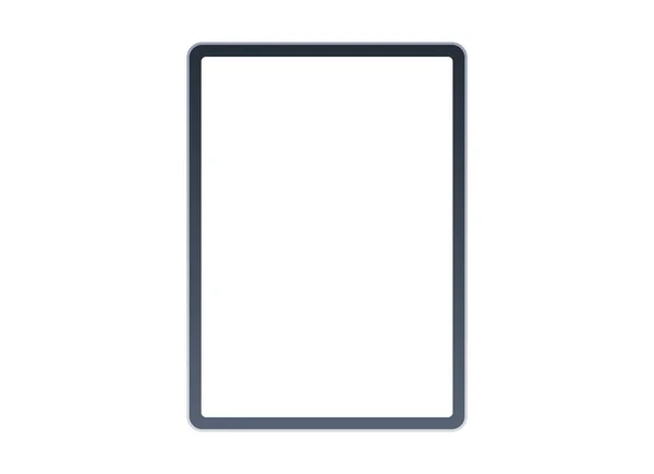 Tablet Vista Frontal Ilustración Vectores Planos Tecnología — Vector de stock