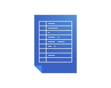 Belge ve kağıt düz vektör çizimi.