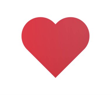 Kalp ve mutlu düz vektör çizimi.