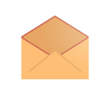 Zarf ve posta düz vektör çizimi.