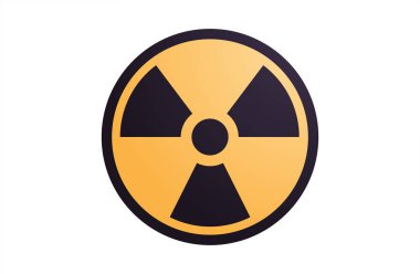 Radyoaktif ve tehlikeli düz vektör çizimi.