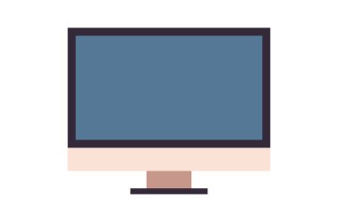 Düz vektör illüstrasyonunu izle ve göster.