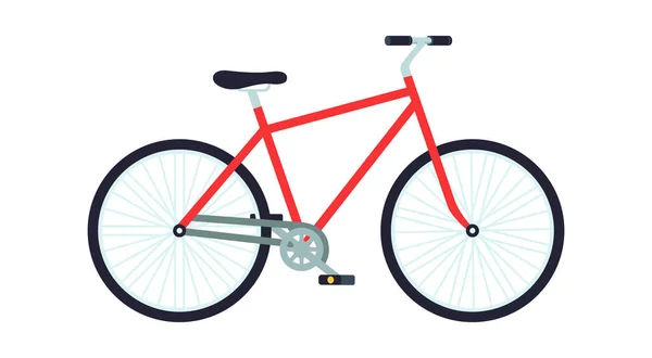 Bicicleta Transporte Plano Vector Ilustración — Vector de stock