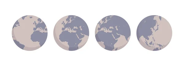 地球と惑星の平面ベクトル図 — ストックベクタ
