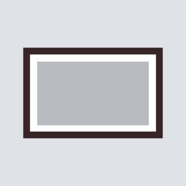 Artwork picture frame and decorative painting photo frame flat vector illustration.