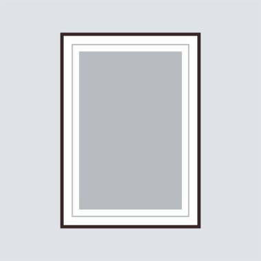 Artwork picture frame and decorative painting photo frame flat vector illustration.