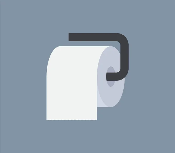 Paper Roll Toilet Paper Healthy Paper Roll Concept Flat Vector — Vettoriale Stock