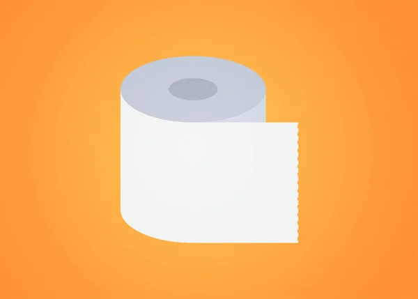 Paper Roll Toilet Paper Healthy Paper Roll Concept Flat Vector — Vector de stock