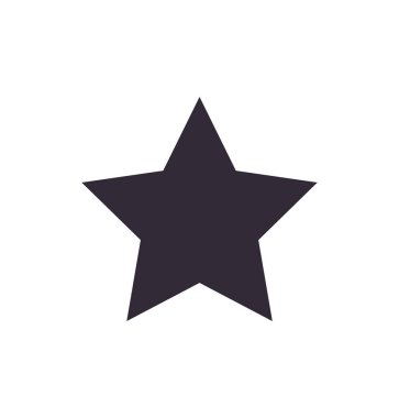 Star symbol and simple style isolated star icon on white background flat vector illustration.