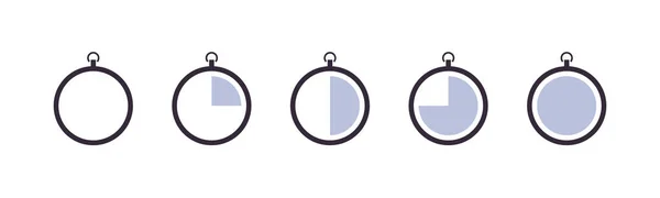 Χρονόμετρο Αντίστροφης Μέτρησης Και Stopwatch Σύμβολο Επίπεδη Διανυσματική Απεικόνιση — Διανυσματικό Αρχείο
