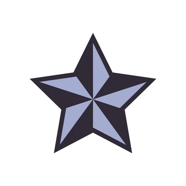 Символ Звезды Простой Стиль Изолированной Звезды Значок Белом Фоне Плоский — стоковый вектор