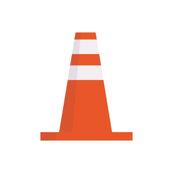 Traffic Cone Road Work Material Flat Illustration — Stockvektor