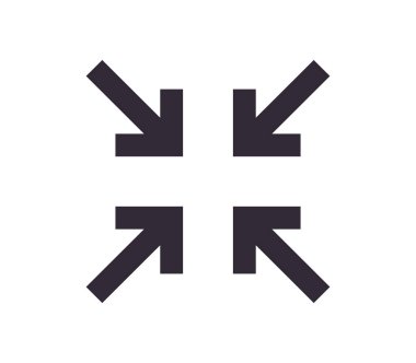 Scaling symbol and sizing arrow icon simple outline linear vector.