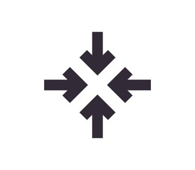Scaling symbol and sizing arrow icon simple outline linear vector.
