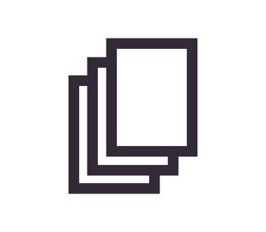 Document symbol and paper icon simple outline linear vector.