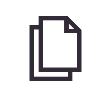Document symbol and paper icon simple outline linear vector.