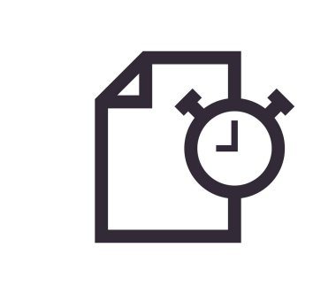 Document symbol and paper icon simple outline linear vector.