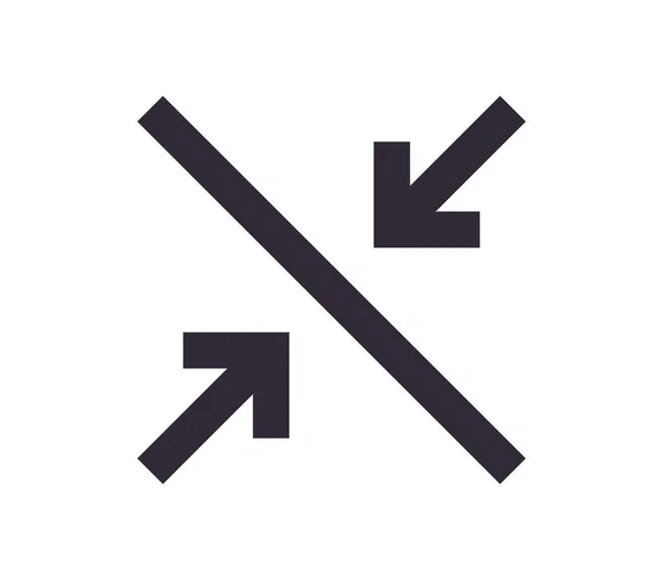 Scaling Symbol Sizing Arrow Icon Simple Outline Linear Vector — Vettoriale Stock