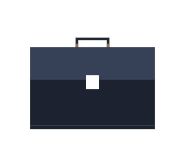 İş adamı çantası ve iş personeli düz vektör illüstrasyonu.