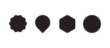 Price tags and label stickers set flat vector illustration.