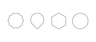 Price tags and label stickers set flat vector illustration.