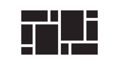 Artwork picture frame and decorative painting photo frame flat vector illustration.