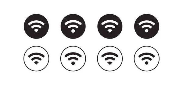 Wireless Internet Connection Symbol Flat Vector Illustration — Διανυσματικό Αρχείο