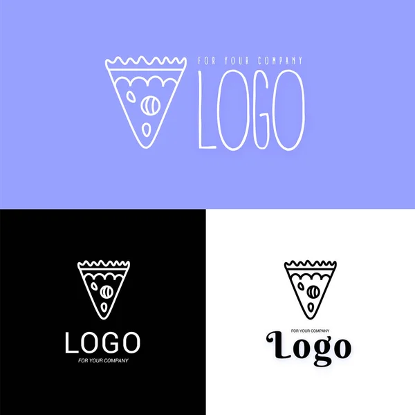 Logotipo Pizza Logo Comida Rápida Icono Pizza Diseño Web Empresa — Archivo Imágenes Vectoriales