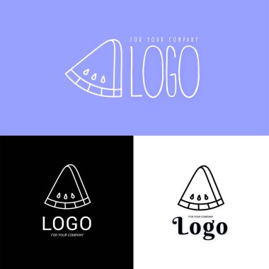 Karpuz logosu. Karpuz logosu. Karpuz simgesi web tasarımı.