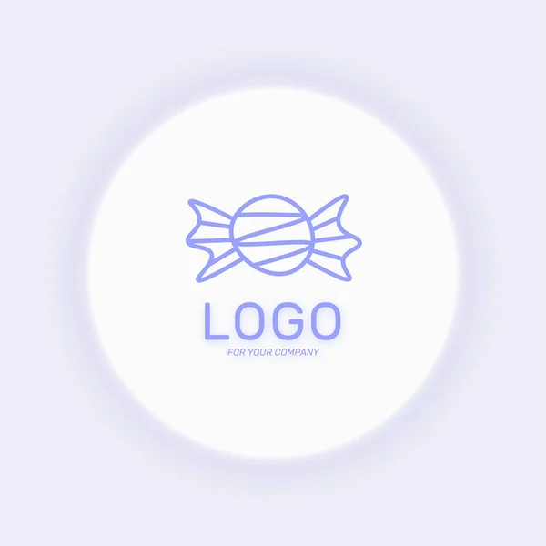 Icônes Bonbons Logo Douceur Logotype Bonbons Pour Conception Web Illustration — Image vectorielle