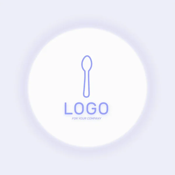 Löffel Symbole Geschirr Logo Löffel Logotyp Für Web Design Oder — Stockvektor