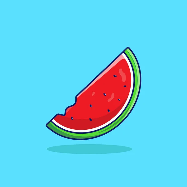 Fresh Watermelon Slice Icon — ストックベクタ
