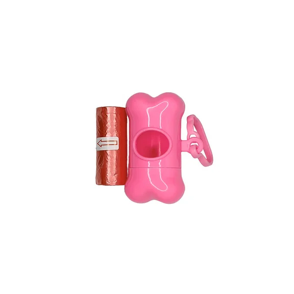 Рожевий Домашнього Улюбленця Кістковими Мішками Сміття Контейнерами Собак — стокове фото