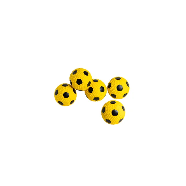 Футбольные Желтые Мячи Игрушки Кошки Игрушки Собаки Кошки — стоковое фото