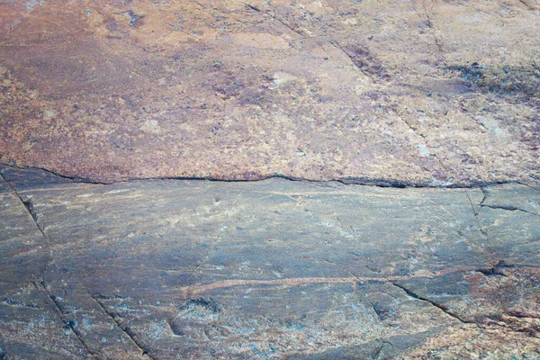 Powierzchnia Gładkiej Skały Dwóch Różnych Kolorach — Zdjęcie stockowe