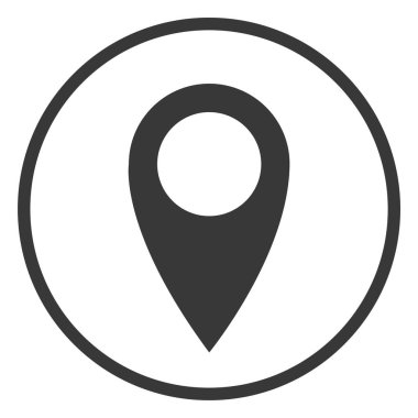  Yer bulucu vektör simgesi. GPS. Web sitesi tasarımınız için kamera sembolü, logo, uygulama, UI. Logo şablonu. Vektör illüstrasyonu.