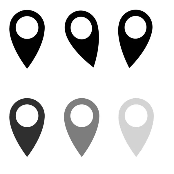 Symbole Localisation Icône Broche Dans Style Plat Icône Pointeur Symbole — Image vectorielle