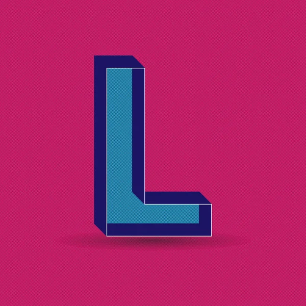 Letter Alphabet Retro Font Vector Illustration — ストックベクタ