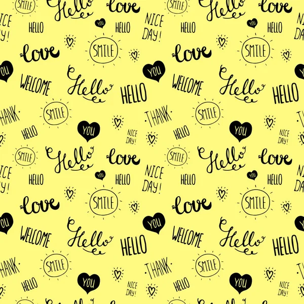 Seamless Pattern Cute Childish Holiday Doodles Father Day Written Chalk — стоковий вектор