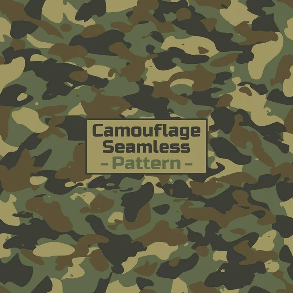 Military Camouflage Vector Seamless Pattern Green Seamless Pattern — Stock Vector