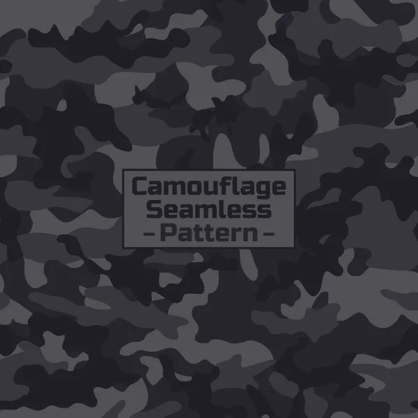 Camouflage Nahtlose Muster Vektor Moderne Abstrakte Militärische Textur Dunkelgrau Nahtloses — Stockvektor