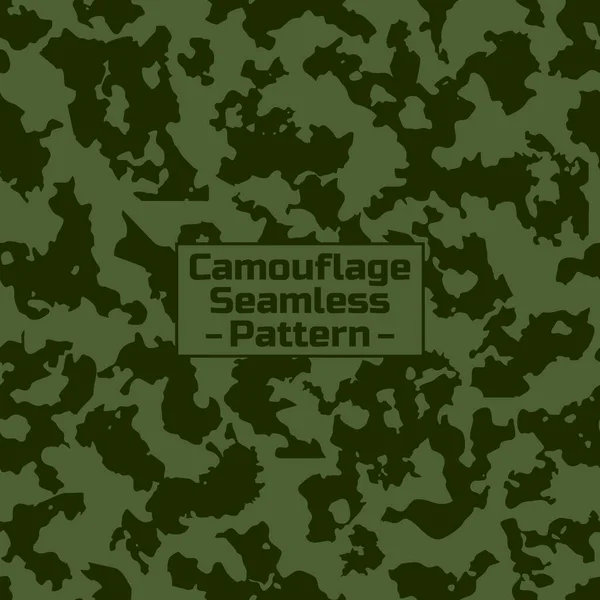 Camouflage Hunting Seamless Pattern Branched Shapes Woodland Style Four Colors — Stock Vector