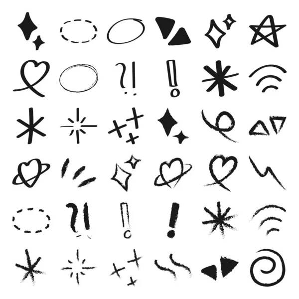 Set of different arrows and speech bubbles, hand drawing elements, doodles, sketch for your design, black and white.